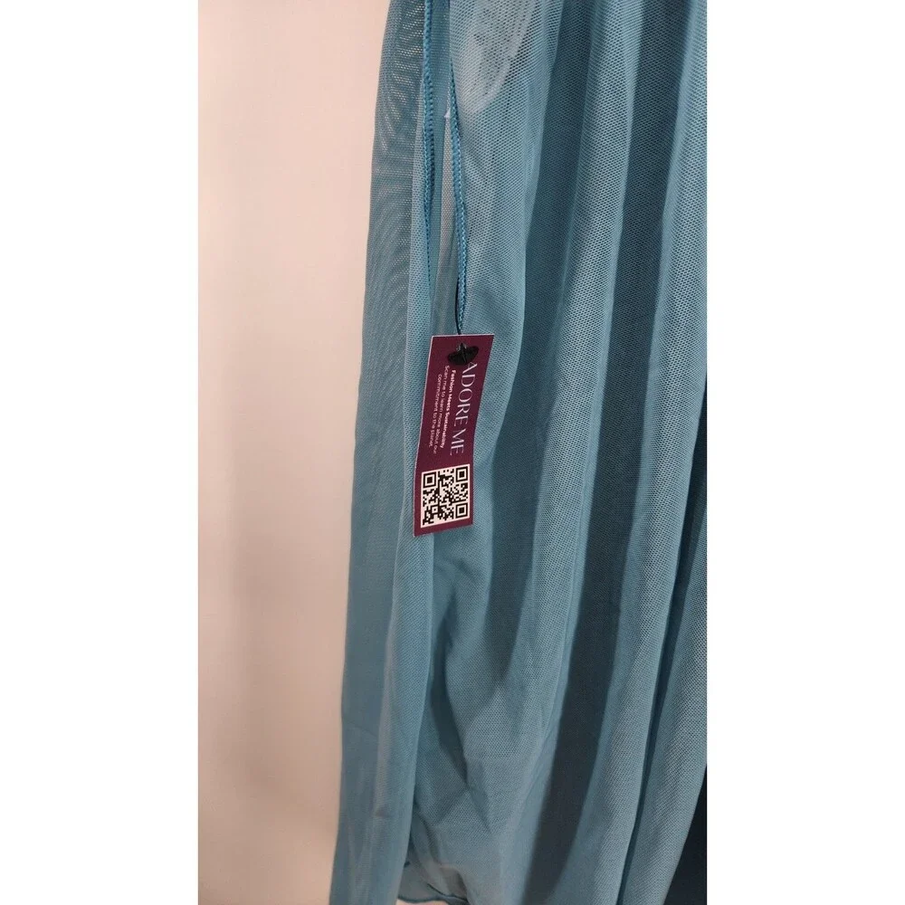 Adore Me Women's XL Mykonos Blue Yolandi‎ Babydoll Top Sleepwear Cami NWT